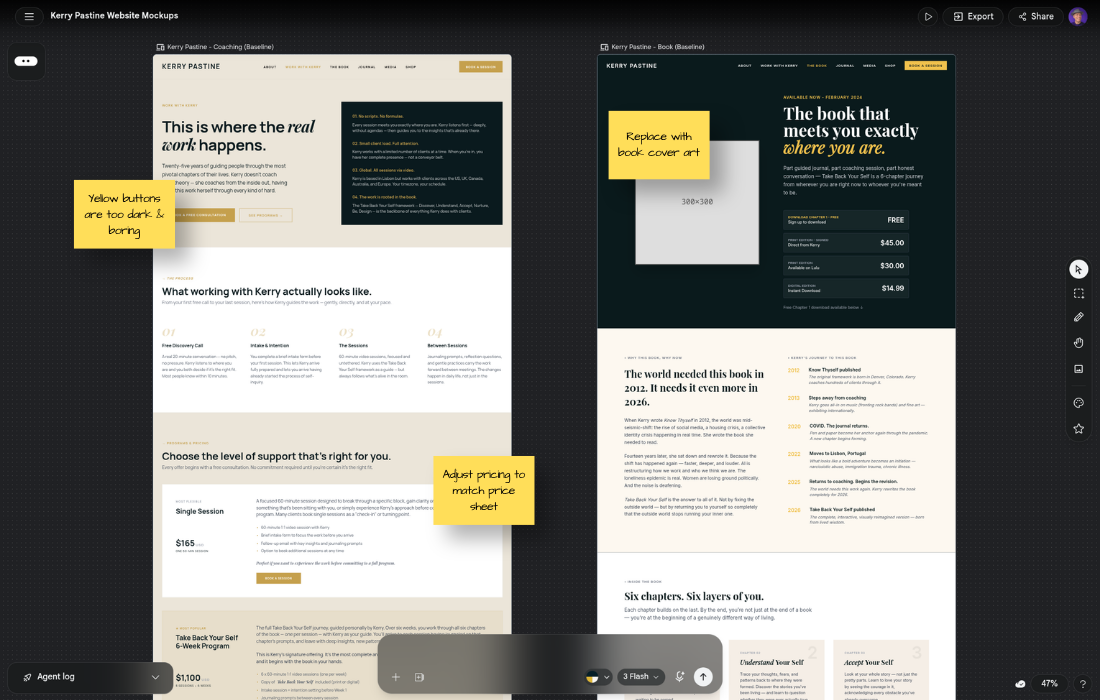 Visual collaboration via mockups